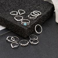 Fashion Creative Combination Ring Simple Love Geometric Pattern 14-piece Ring Set Wholesale main image 6