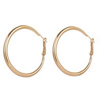 Hot Selling Golden Big Circle Earrings Creative Exaggerated Personality Metal Earrings Wholesale main image 5