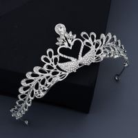 Braut Hochzeit Kopfschmuck Strass Schwan Krone Barock Krone Party Schmuck Großhandel main image 1