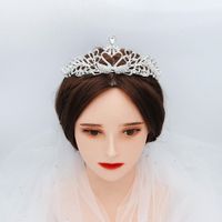 Bride Wedding Headdress Rhinestone Swan Crown Baroque Crown Party Jewelry Wholesale main image 5