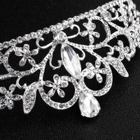 Baroque Style Vintage Round Bridal Crown Alloy Diamond-studded Bridal Wedding Headdress Wholesale main image 5