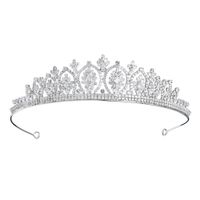 Fashion New Crown Diamond Headband Zircon Crown Bridal Headdress Wedding Jewelry main image 5