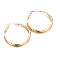 Hot Selling Golden Big Circle Earrings Creative Exaggerated Personality Metal Earrings Wholesale sku image 1