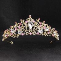 Bridal Crown New Diamond Crystal Headband Birthday Cake Decoration Crown Wedding Hair Accessories sku image 1