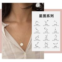Simple Stainless Steel Lettering Necklace Geometric Pendant Wholesale main image 1