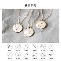 Simple Stainless Steel Lettering Necklace Geometric Pendant Wholesale main image 4