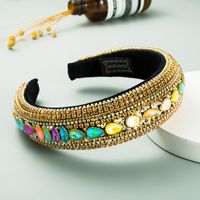 Fashion  Creative Luxury Full Diamond Bangs Headband main image 3