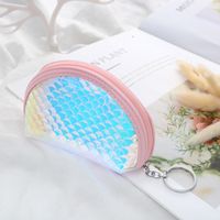 Hot Sale Laser Fish Scale Pattern Colorful Coin Purse Pvc Semi-circular Wallet main image 6
