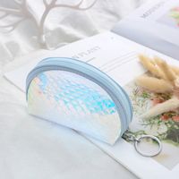 Hot Sale Laser Fish Scale Pattern Colorful Coin Purse Pvc Semi-circular Wallet main image 5