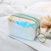 Hot Sale Laser Fish Scale Pattern Colorful Coin Purse Pvc Semi-circular Wallet main image 4