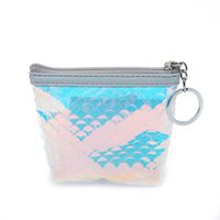 Hot Sale Laser Fish Scale Pattern Colorful Coin Purse Pvc Semi-circular Wallet main image 3