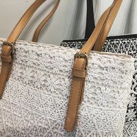 Large-capacity Lace Canvas New Wave One-shoulder Portable Tote Bag Wholesale main image 5