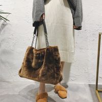 New Plush   Fashion Plush Big  Shoulder Bags main image 4