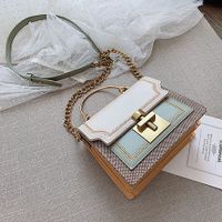 New Korean Portable Square Bag Fashion Texture Chain Messenger Shoulder Bag Wholesale sku image 1