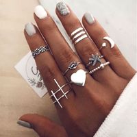 Personalidad De La Moda Starfish Ring Eye Love Rings Set main image 1