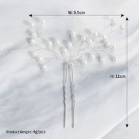 Simple Bridal  New  Hand-woven Pearl Hairpin main image 6