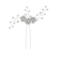New Korean  Beautiful Antique Hand-woven Crystal Flowers Bridal Hairpin main image 3