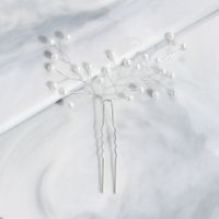 Simple Bridal  New  Hand-woven Pearl Hairpin sku image 2