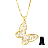 Butterfly Slightly Inlaid Zircon Necklace Simple Clavicle Chain Wholesale main image 3