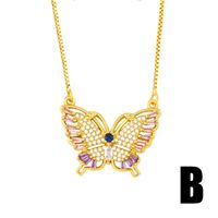 Butterfly Slightly Inlaid Zircon Necklace Simple Clavicle Chain Wholesale main image 4