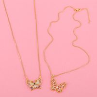 Butterfly Slightly Inlaid Zircon Necklace Simple Clavicle Chain Wholesale main image 6