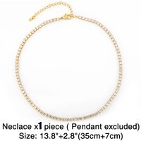 New 26 English Alphabet Necklaces Creative Jewelry Diamond Alphabet Necklace Wholesale main image 4