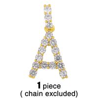 New 26 English Alphabet Necklaces Creative Jewelry Diamond Alphabet Necklace Wholesale main image 5