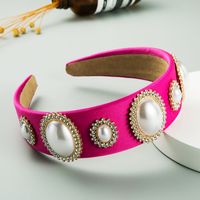 Hot Selling Mode Übertrieben Große Perle Volldiamant Stirnband Großhandel main image 3