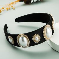 Hot Selling Mode Übertrieben Große Perle Volldiamant Stirnband Großhandel main image 5