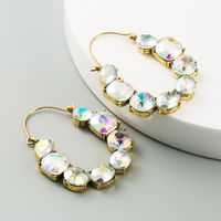 Exaggerated Fashion Alloy Diamond-studded Color Acrylic Earrings Wholesale main image 4