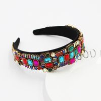 Hot Selling Fashion Full Of Diamonds Colorful Geometric Women's Headband main image 3