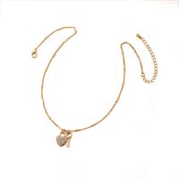 Korea's New Full Diamond Love Key Necklace Simple Clavicle Chain Jewelry Wholesale main image 6