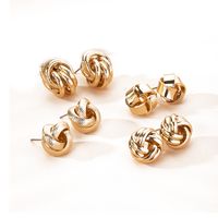 Hot Selling Fashion Creative Exaggerated Retro Metallic Geometric Round Earrings Wholesale main image 6