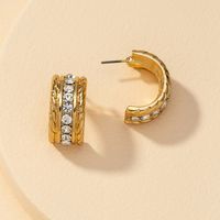 Hot Selling Fashion Metal Diamond Earrings Wholesale main image 6