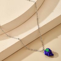 Fashion Creative New Fruit Grape Pendant Necklace Clavicle Chain Wholesale main image 1