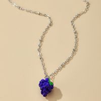 Fashion Creative New Fruit Grape Pendant Necklace Clavicle Chain Wholesale main image 5