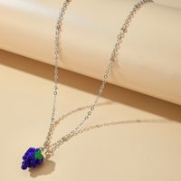 Fashion Creative New Fruit Grape Pendant Necklace Clavicle Chain Wholesale main image 6