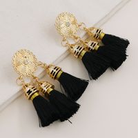 New Metal Diamond Tassel  Earrings main image 3