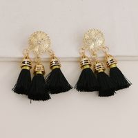 New Metal Diamond Tassel  Earrings main image 4