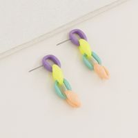 New  Popular Color  Acrylic Color Matching  Earrings main image 2