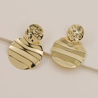 Hot Selling Fashion New Metal Texture Geometric Earrings Wholesale main image 3