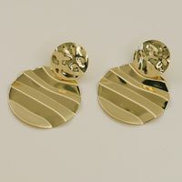 Hot Selling Fashion New Metal Texture Geometric Earrings Wholesale main image 4