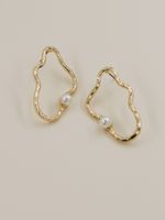 Hot Selling Fashion New Metal Texture Geometric Earrings Wholesale main image 4