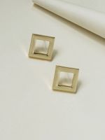 New Alloy Texture  Geometric Simple  Earrings main image 4