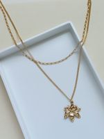 Popular Metal Flower Earrings Necklaces  Wholesale main image 4