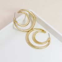 Hot Selling Fashion Metal Texture C-shaped Earrings Wholesale main image 2