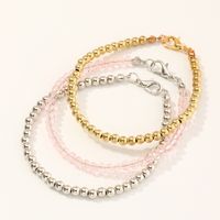 Fashion Beaded Rose Gold Bracelet Three-piece Set Wholesale main image 3