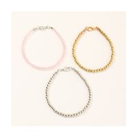 Fashion Beaded Rose Gold Bracelet Three-piece Set Wholesale main image 6