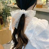 Hot Selling Fashion Pearl Bow Knot Hair Scrunchies main image 5
