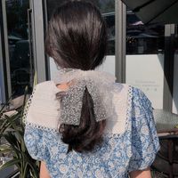 Hot Selling Fashion Pearl Bow Knot Hair Scrunchies main image 4